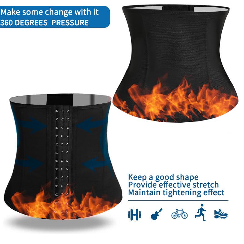 Lover-Beauty Waist Trainer Tummy Control Waist Cincher Corset Women Hourglass Body Shaper Black Polyamide Hook Eye Waist Trimmer