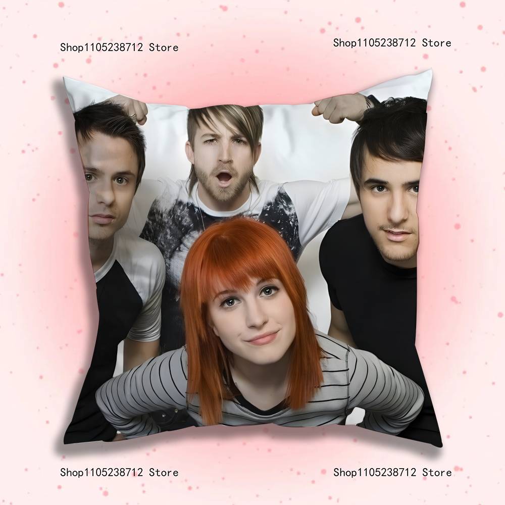 Band P-Paramore Pillow Case Plush Fabric Soft Pillowcase Double Sided Print Sofa Cushion Cover Throw