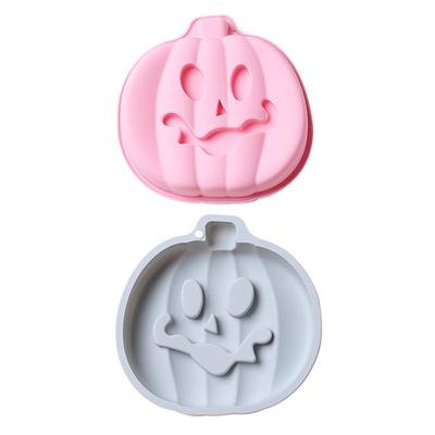 Halloween-Silikon-Schablonen, Kürbisgesicht, Kuchen-Backform, Gussform, weiche Pudding-Vorlage für Heimwerkerarbeiten, 21,1 cm