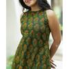 Floral Printed Sleeveless Top Kurti Palazzo Set Indian Women's Kurta Cord Set