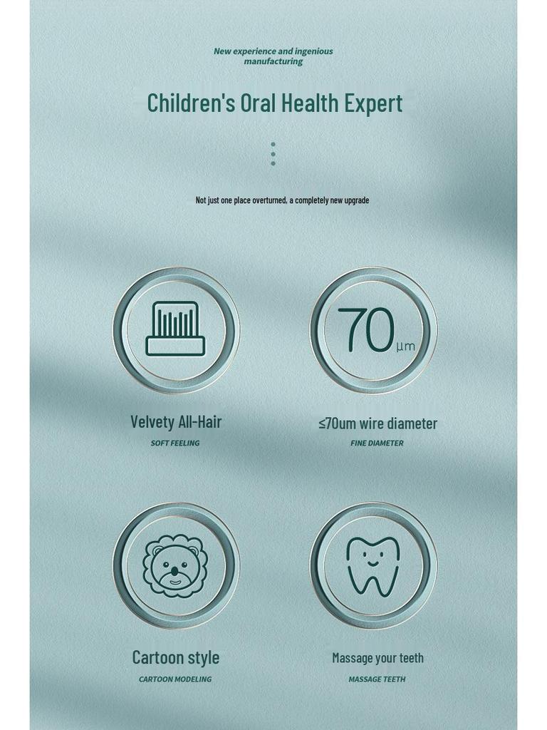 Cute Cartoon Little Lion Children's Soft Toothbrush for Ages 2-6 - Single Pack, Soft Bristles, High Quality