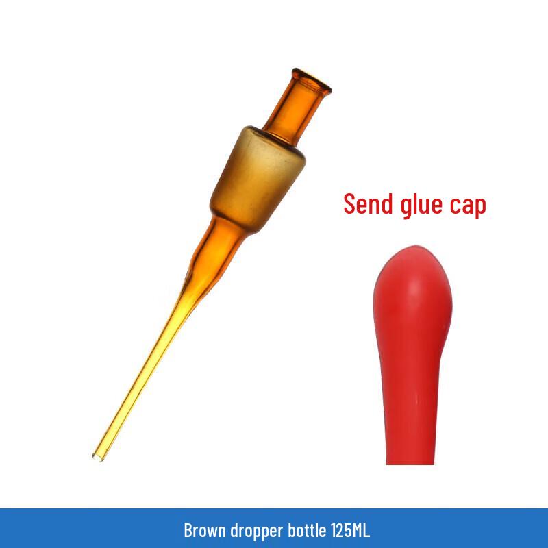 Laboratory Glass Dropper Cap with Rubber Bulb