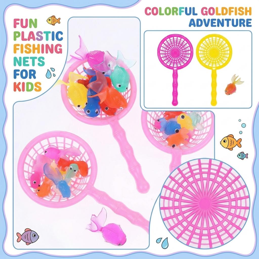 Plastic Fish Net Toy for Kids Small Goldfish Fishing Net Pond Aquarium Net Catch Net Party Favors