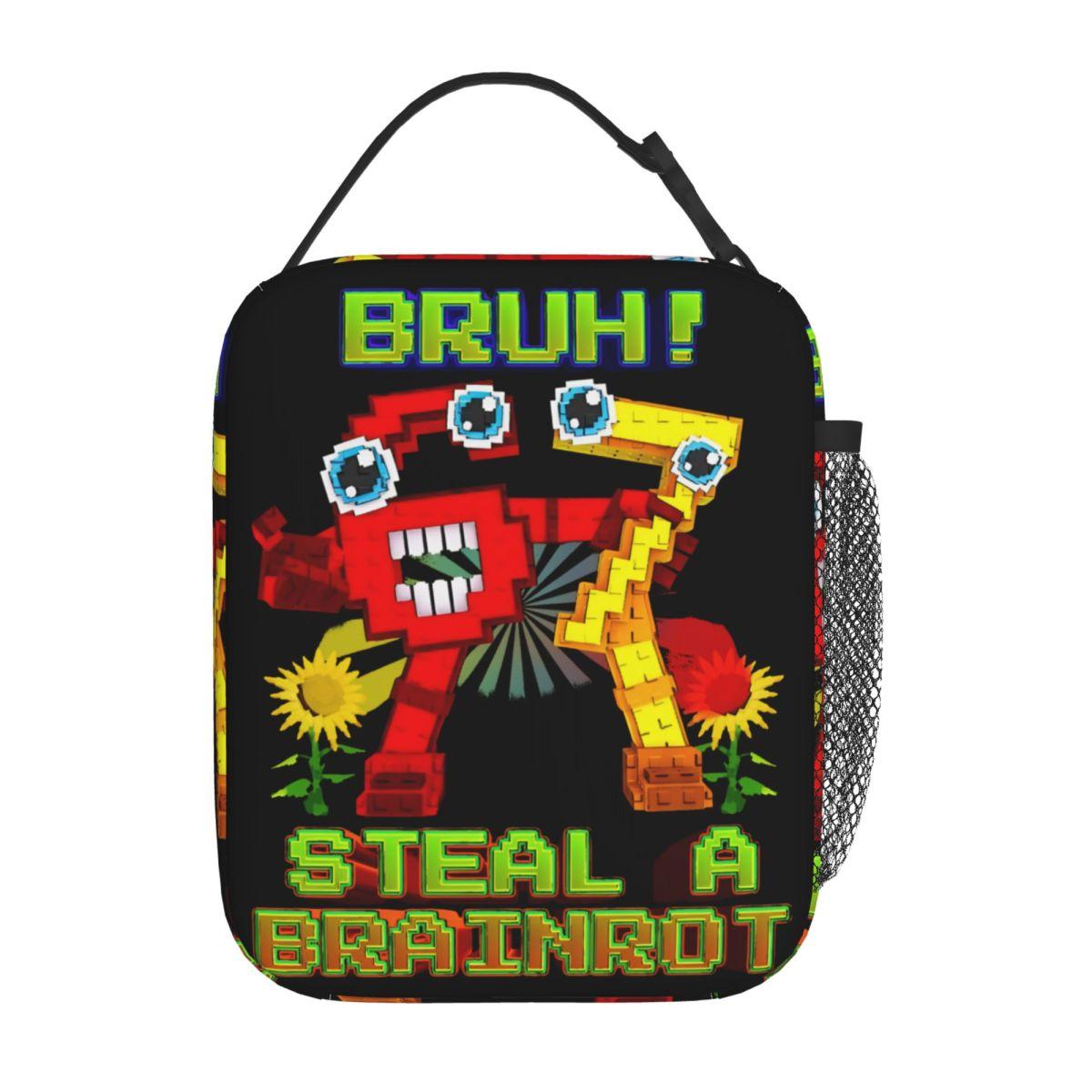 67 Zes Zeven 6-7 Grappige Italiaanse Brainrot Geïsoleerde Lunchtassen Voedselcontainer Tassen Draagbare Thermische Koeler Lunchboxen Voor Werk One Size