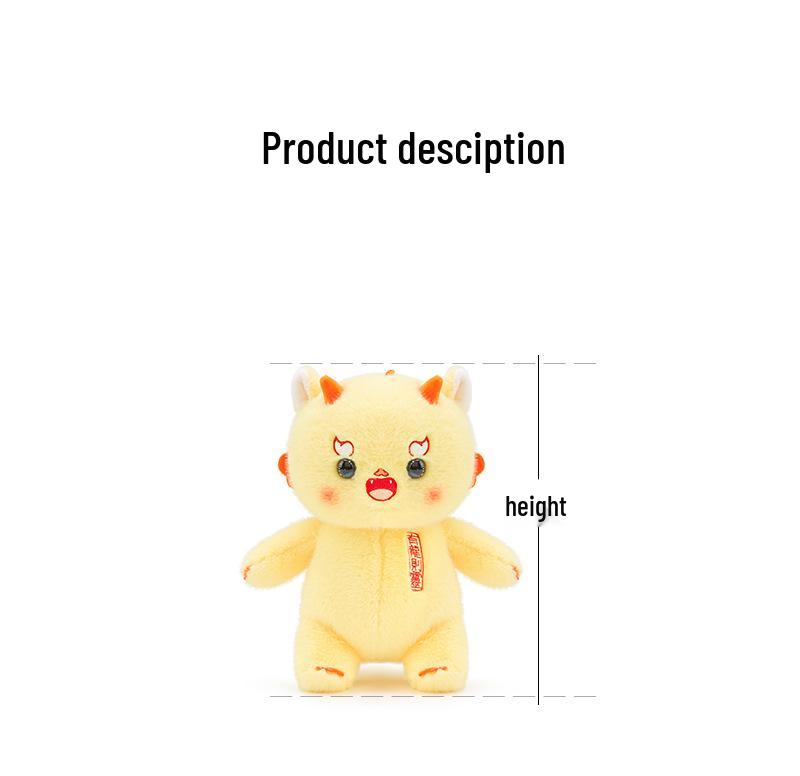 Auspicious Dragon Year Plush Toy - Fire Dragon Baby Doll Gift for Children