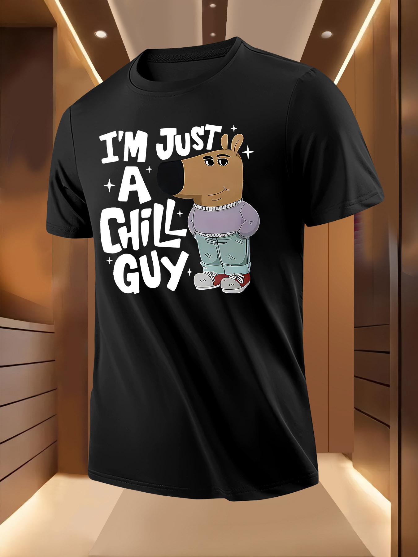 Funny Graphic Tshirt - Light Grey Relaxed fit Tee with I... XL