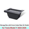 Model Y Launch 2026 Rear Trunk Side Storage Box For Tesla Y Juniper 2025 Organizer Suede Anti-dirty Car Travel Accessories