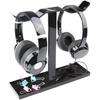 10.2in Height Headset Stand for Head Phone Holder Solid Base Supporting Bar for Most Headphone Size Solid Material ABS F