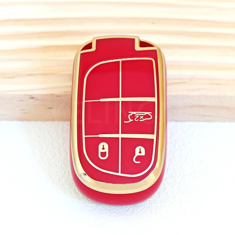 New TPU Car Remote Key Case Cover Shell, For Jeep Renegade Grand Cherokee Dodge Ram Charger 1500 Challenger Chrysler 300C Travel
