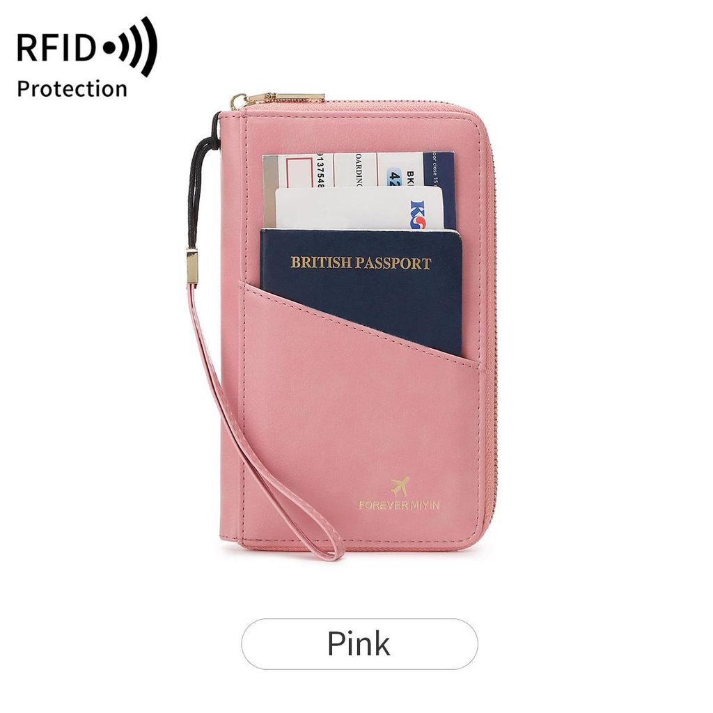 2024 RFID Anti-Theft Multi-Functional Passport and Travel Document Bag