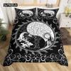 Sun and Moon Duvet Cover Set King Size Purple Liac Dream Catcher Star Bedding Set for Kids Children 2/3pcs Bohemia Quilt Cover
