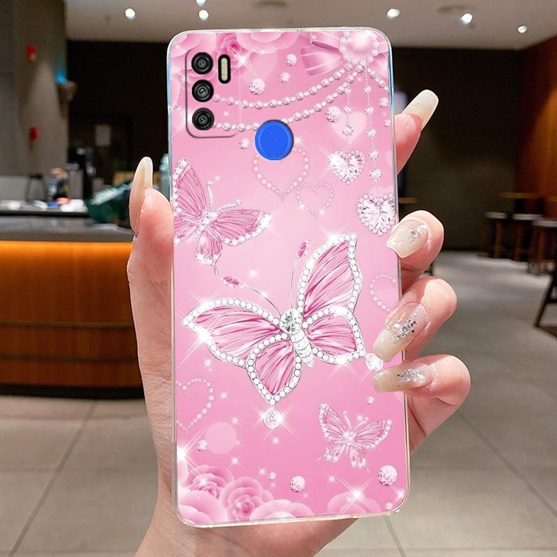 For Tecno Spark 5 Air 6 Air Spark5 Pro Funda Cover Flower Butterfly Bow Phone Casing Soft Silicone Transparent TPU Jelly Case
