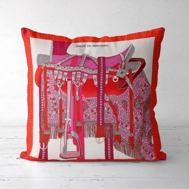 A DropShipping Christmas Home Decor Printed Cushion Cover Decorative Boho Pillowcases High-end Royal High Quality Europe