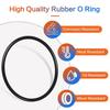 1200pcs Rubber O Ring Washer Seals Watertightness Assortment with Box , Different Size O-Ring Rubber Gaskets Seal Ring Set