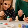 Rustic Wood Decor for Shelf DIY Unfinished Wooden Christmas Tree Craft Kit, Blank Figurines Kit Kids Painting, Hand‑Painted Tabletop Decorations