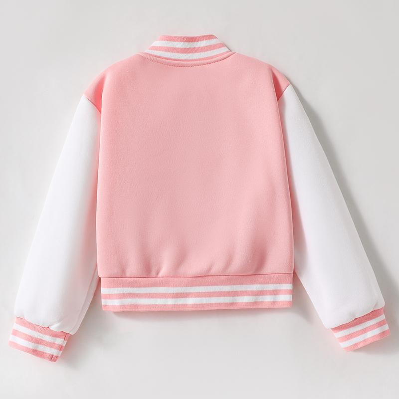 Abbigliamento Bambina Ragazza Cardigan a Maglia Stile College Giacca Baseball Casual Primavera e Autunno Ragazza Blocco di Colore Moda Stile College