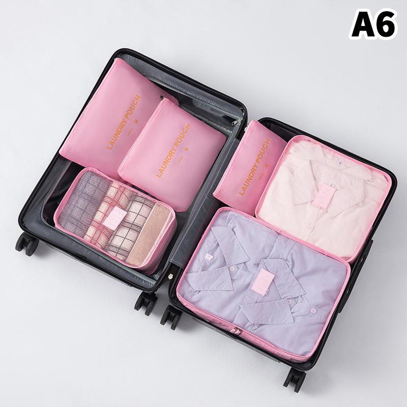 6 Piece Large Size Travel Organiser Portable Suitcase Organiser Clothes Shoes Cosmetic Bag Luggage Organiser Travel Organiser