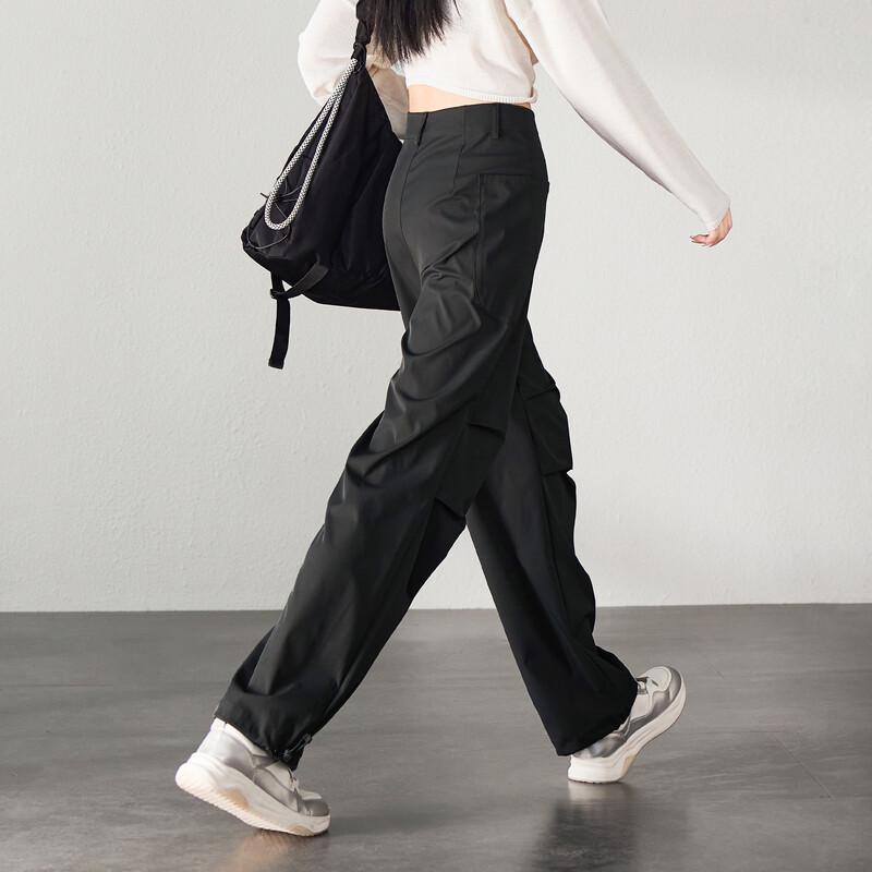 SOFSIL Women's High-Waist Workwear Wide-Leg Cargo Pants