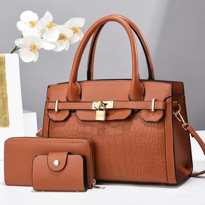 Women's Bag New Child and Mother Bag Women's Crocodile Pattern Handbag High Value Single Shoulder Oblique Span Bag