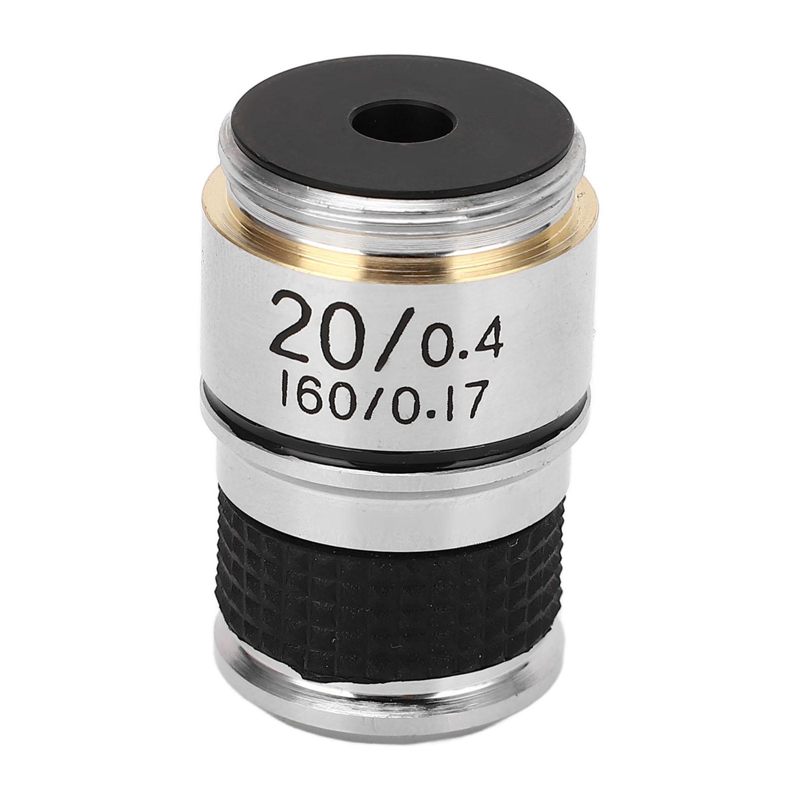 

Microscope Objective Lens 20X Brass Chrome Plated RMS Interface Microscope Objective Lens Accessory