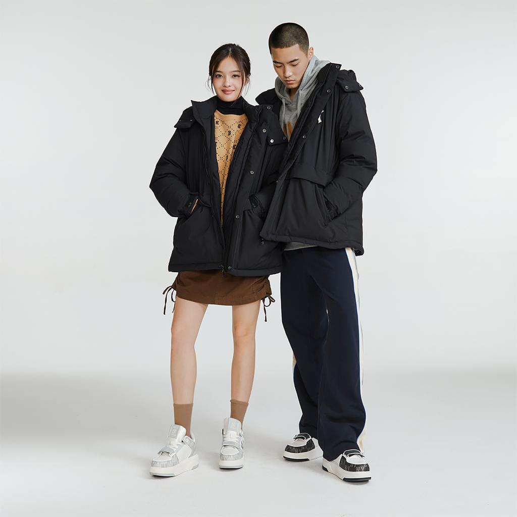 New MLB FW23 Down Jacket Mid Length Unisex Black 3ADJEC736-50BKS