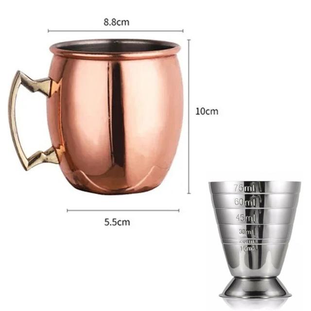 Moscow Mule Mug Coffee Cup Bar Drinkware Champagne Cup Cocktail Wine Cup Stainless Steel Hammered Copper Plated Beer Cup