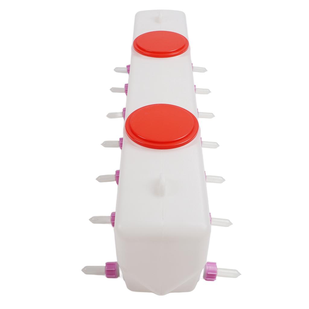 Livestock Milk Feeder 14 Nipples Double Sided 9L Silicone Lamb Drink Nipples with Check Valve for