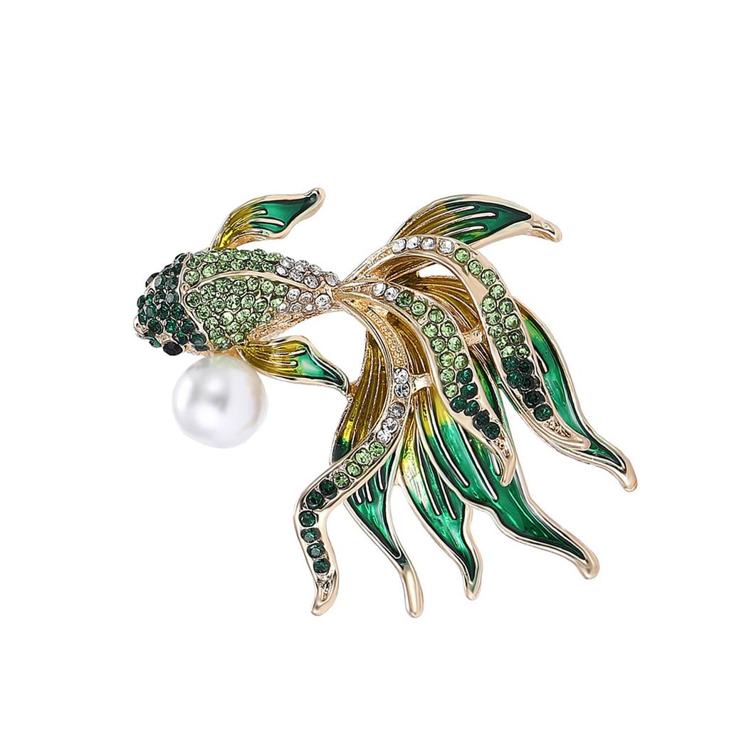 Multipurpose Fun Sophisticated Goldfish Brooch Elegant Designs Portable Fashion Accessory for Performers Daily Outfits