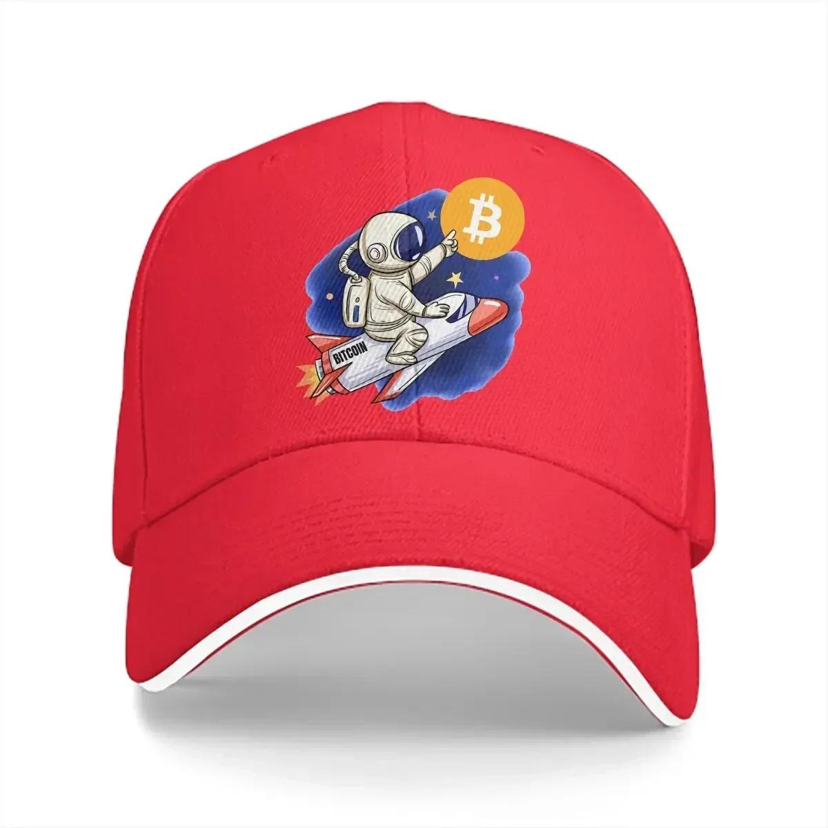 

Classic Baseball Cap Unisex Hats Visor Protection Snapback Funny Astronaut Bitcoin Gifts Caps One Size