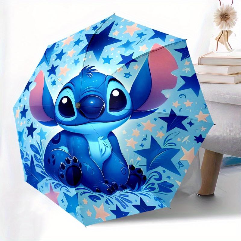 Disney Stitch,Starry,Fantasy Manual Opening and Closing Umbrella, 8-Rib Reinforced Folding Design, Lightweight