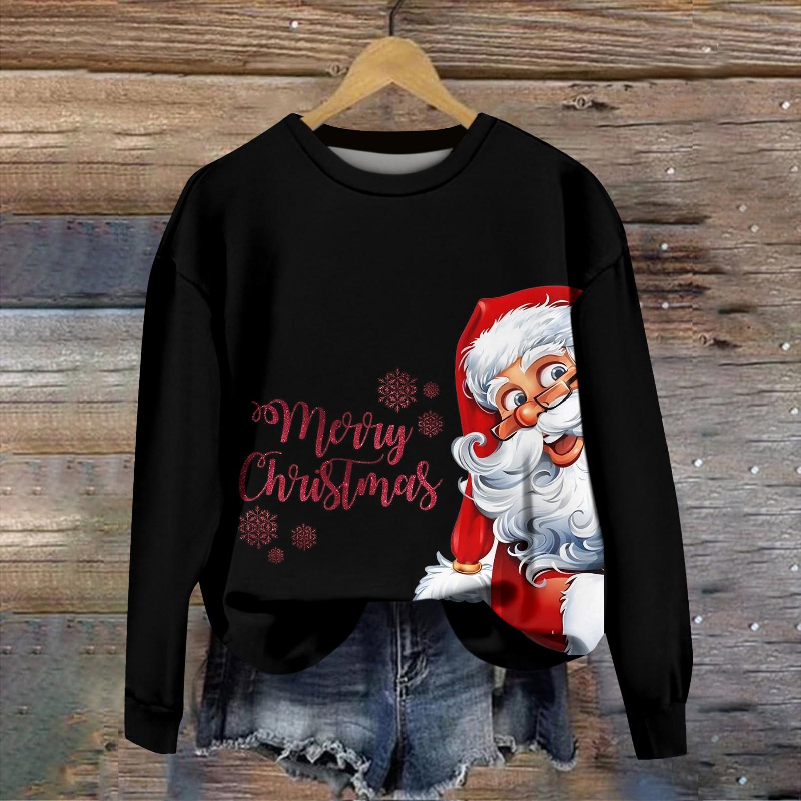 

Женские повседневные модные принты с длинным рукавом и круглым вырезом, пуловеры с капюшоном L красный