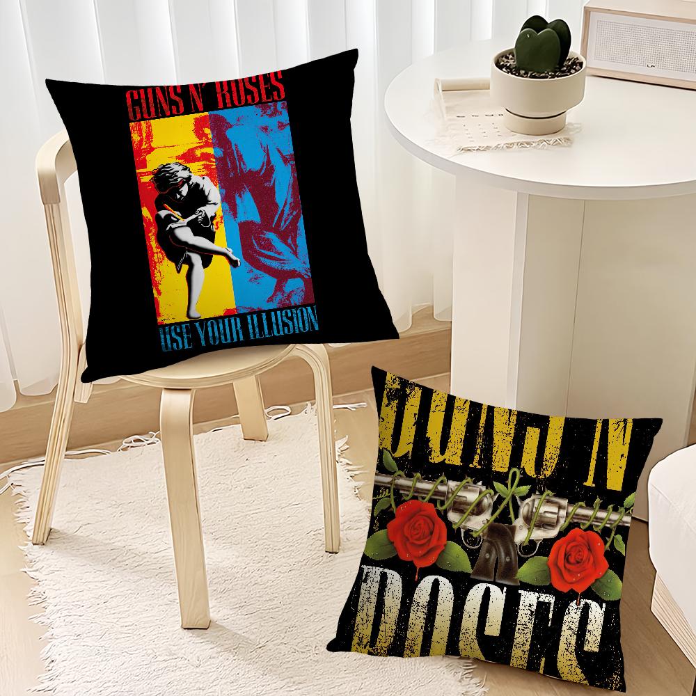 G-Guns N Roses Use Your Illusion I Pillow Case Sofa Living Room Bedroom Headboard Backrest Cushion Square Cushion Nap Time