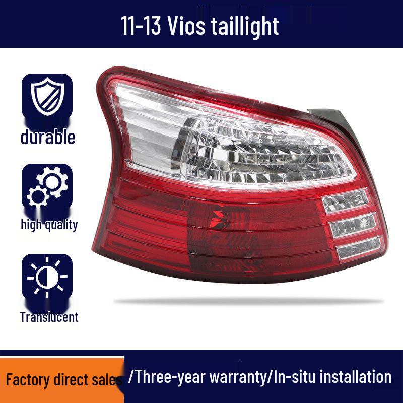 Taillight Lens Housing Assembly for 2002-2018 Toyota Vios - Left/Right Rear Brake Lights