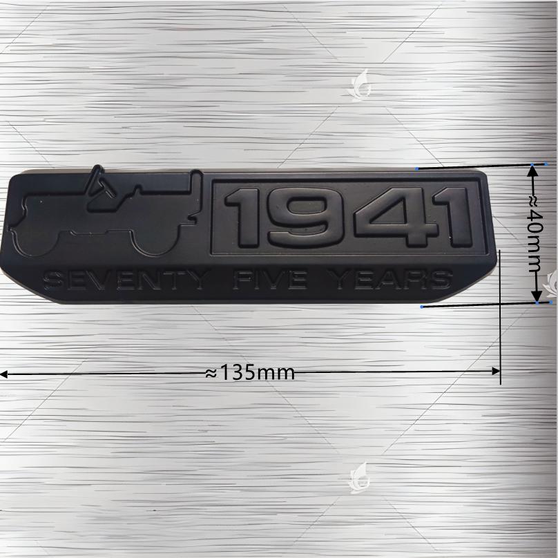 2 Stück 1941 Metall Autoaufkleber Anwendbar auf Jeep SUV Wrangler Grand Cherokee Commander Compass, 3D Metall Dekorationsaufkleber oi1