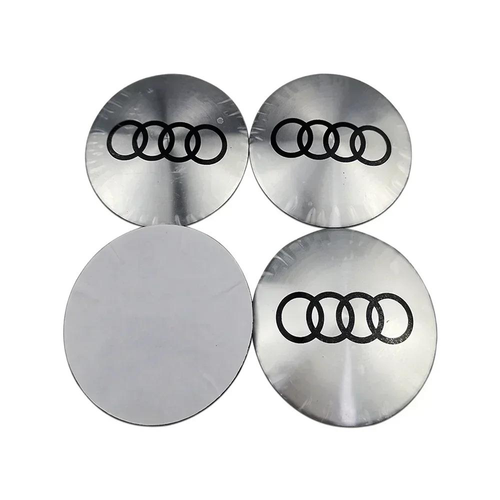 56/60/65/75mm 4pcs Car Wheel Center Hub Cap Badge Logo Sticker 8s A6 A3 A4 A5 A6 Q2L Q3 Q5 Q7 Q8 R8 S4 S8 S7 RS5 RS8 RS6s8
