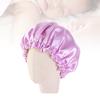 Satin Elastic Bonnet Hair Hat Night Sleeping Hat for Girls Double Layer Bath Cap Shower Sleeping For Kids Cap
