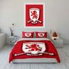 Middlesbrough FC Rotes Bettwäscheset Bettwäsche Bettbezug-Set Bettbezug Kissenbezüge (1 * Bettbezug 2 * Kissenbezüge, ohne Bettdecke)