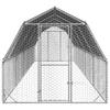 Vidaxl Gabbia con Tetto 2,5X10X2,25 M Acciaio Zincato