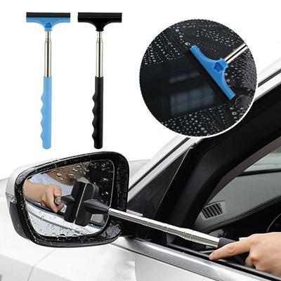 Car Rearview Mirror Wiper With Telescopic Handle for Front Windshield Reversing Mirror Waterdrop Fog Removal Car Accessories NEW