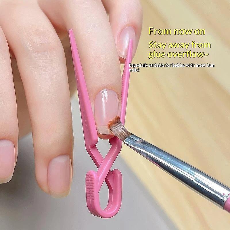 20/40Pcs Reusable Spill Proof Nail Polish Protector Clips Positioning Cross for Beginner DIY Manicure