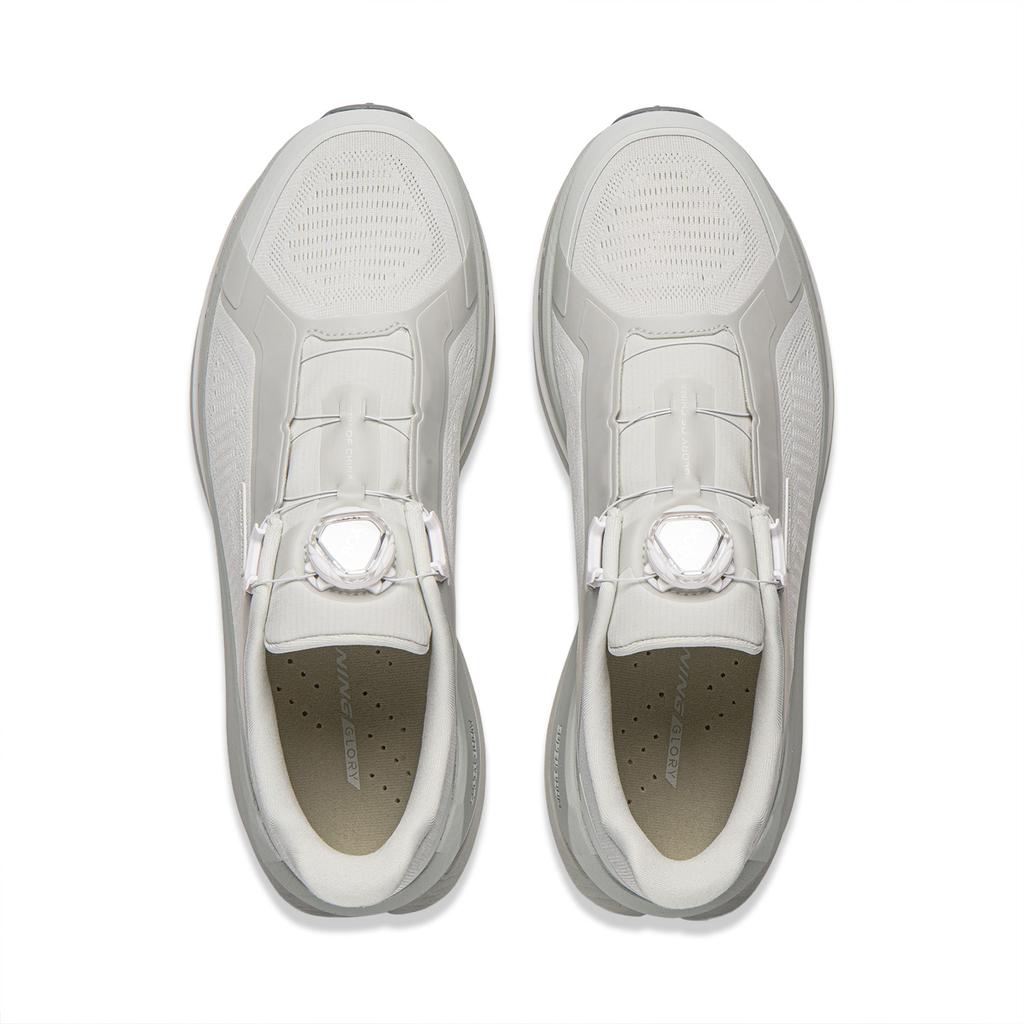Li Ning Cushioning Abrasion Resistant Low top Casual Shoes Men's White Birch Gray AZGW229-4