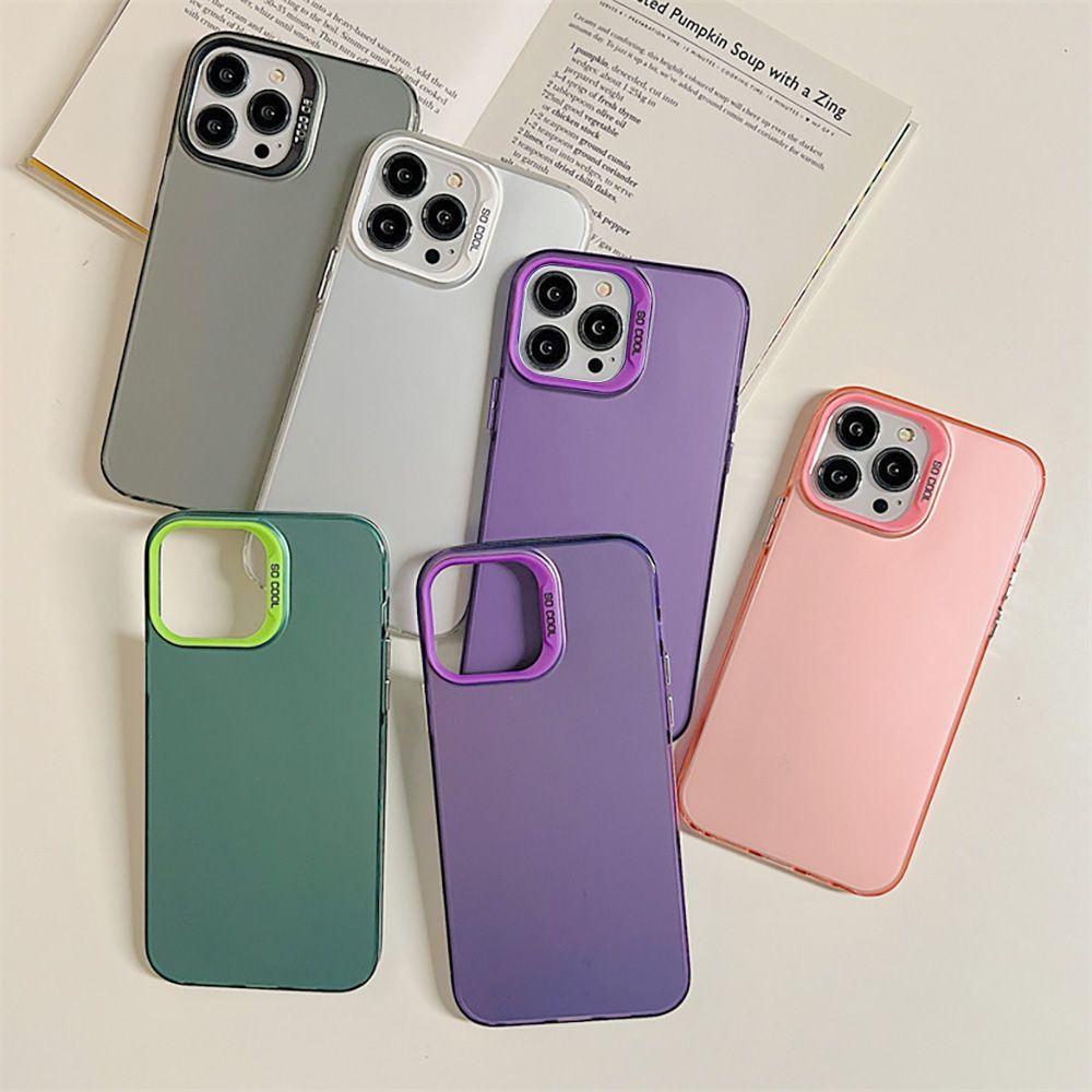 Solid Color Colored Silver Advanced Sense Applicable iPhone15promax Mobile Phone Case 14pro Simple 13 Creative 11/12