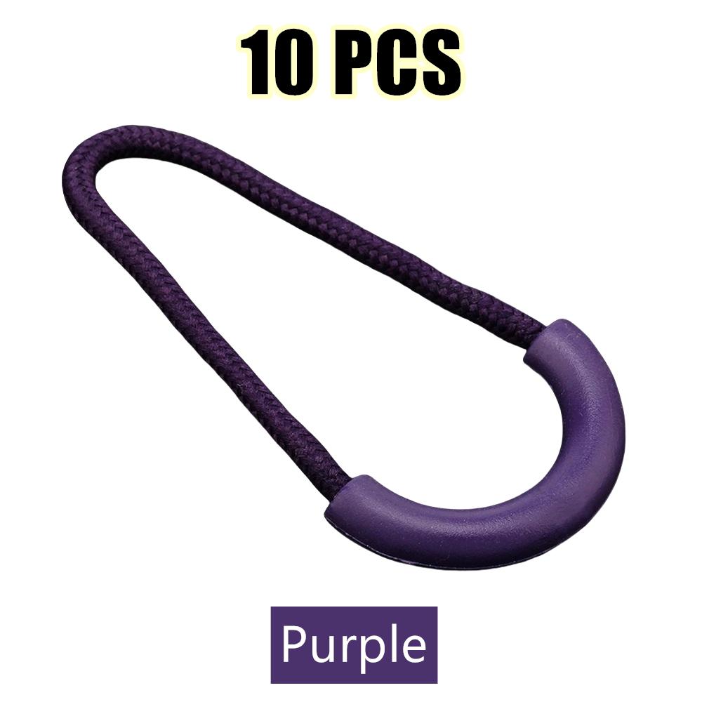 10pcs Mix Color U Shape Cord Zipper Pull Strap Lariat for Clothing Luggage & Bags Durable Zipper Puller Accessories