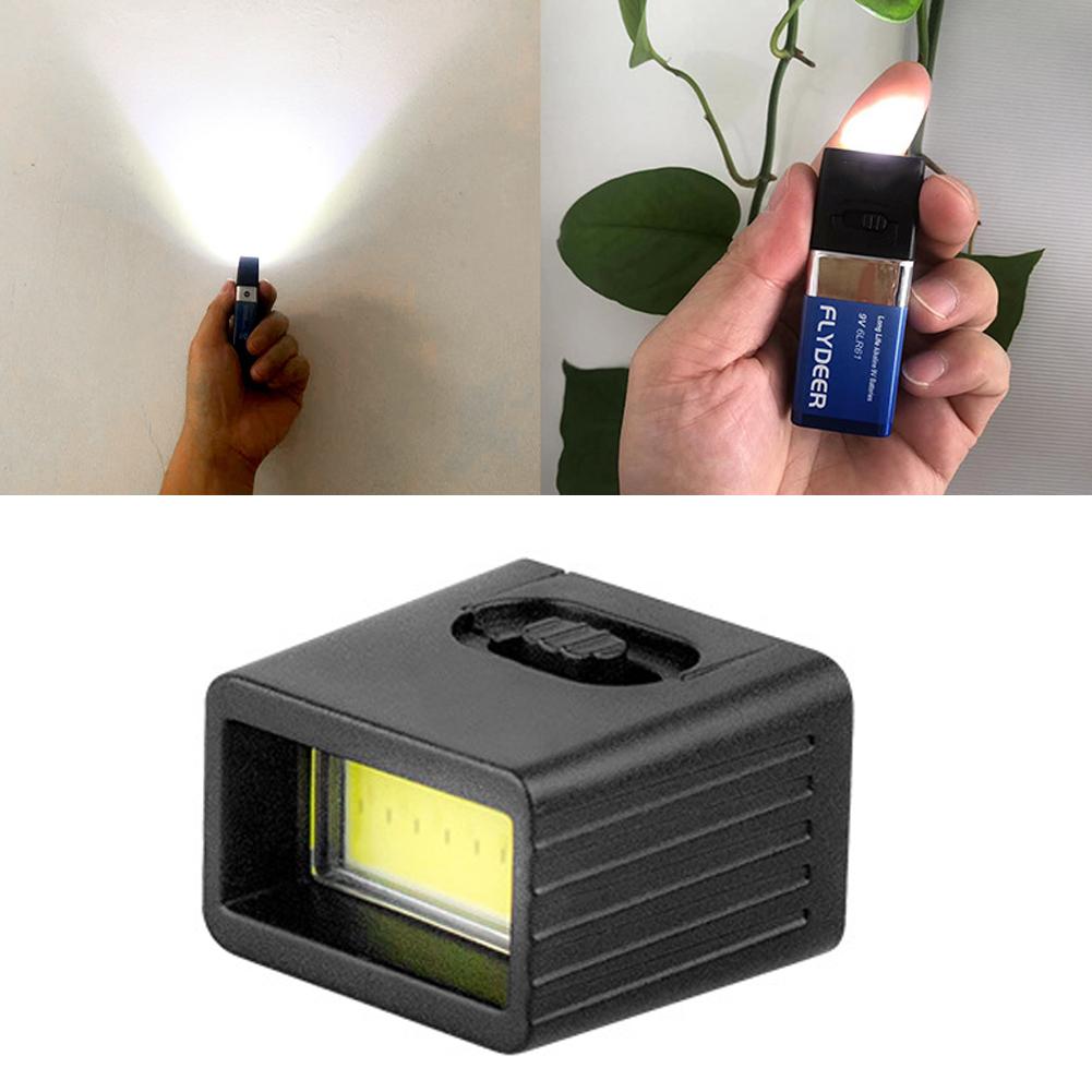6V22 Battery Mini Portable Light 9V COB LED Work Light Flashlight for Outdoor Emergency Camping Hiking (Battery Not Included)