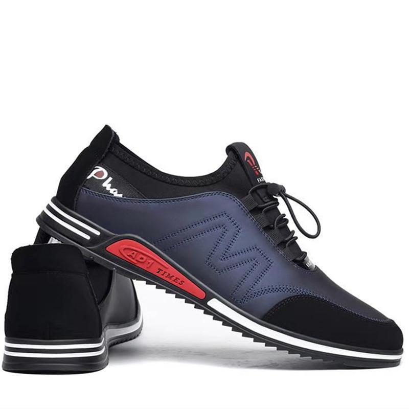 

FashionPlatform Мужские повседневные кроссовки черные Высококачественная мужская спортивная кожаная обувь для мужчины Обувь для скейтбординга мужские кроссовки 44 синий