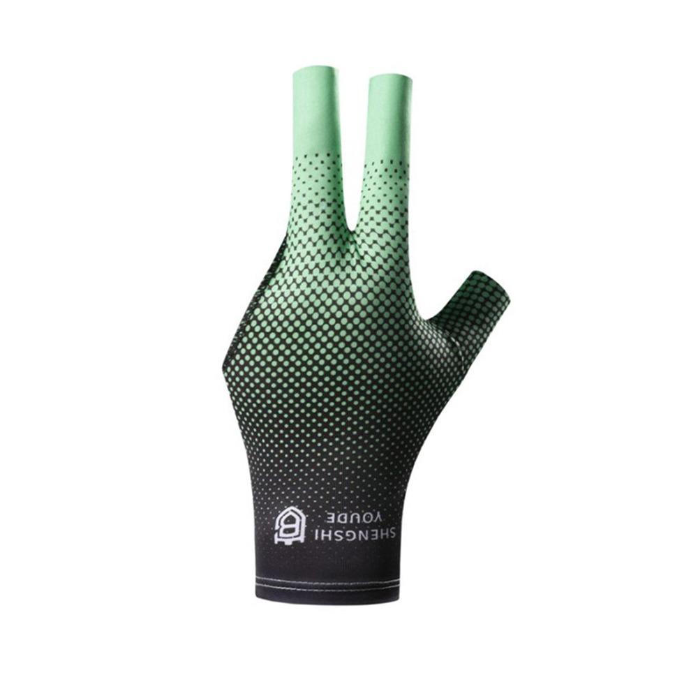 1Pc Elastic Three-Finger Glove Breathable Billiard Training Glove Billiard Accessories зелёный
