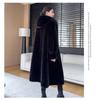 Winter New Warm Jacket Velvet Mink Coat Women's Whole Mink Environmentally Friendly Mink Fur Mid-length Coat