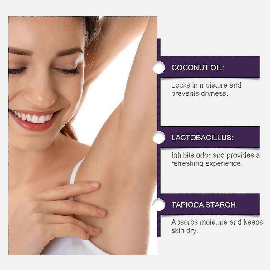 Deodorant Cream, Underarm Deodorant Cream, Everywhere Deodorant with Probiotics, Body Odor Cream, Fight Against Odors and Bacteria, Naturally Absorb M