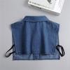 Denim Women's Shirt Fake Collar Classic Denim Shirt Collar Detachable Versatile Autumn Winter Sweaters Decor Collars Accessories