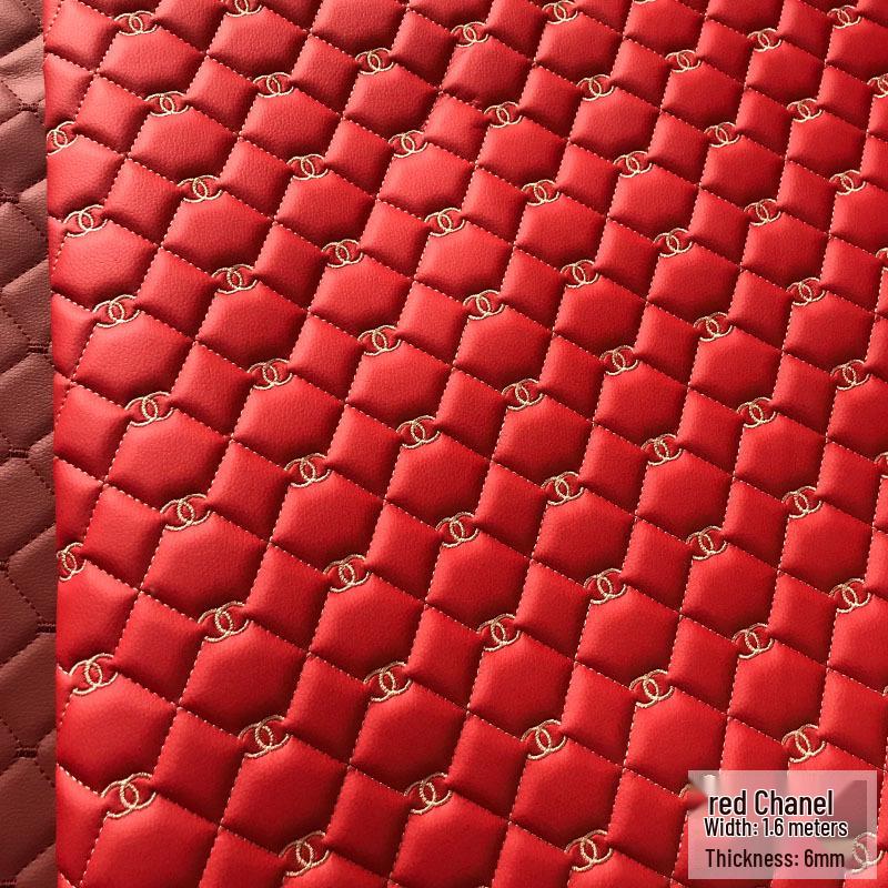 Verdikte Faux Lederen Auto Interieur Hemelbekleding & Vloermat met Borduurdetails